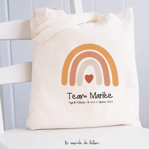 Tote bag EVJF Arc en ciel