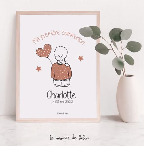Affiche 1ère Communion personnalisée
