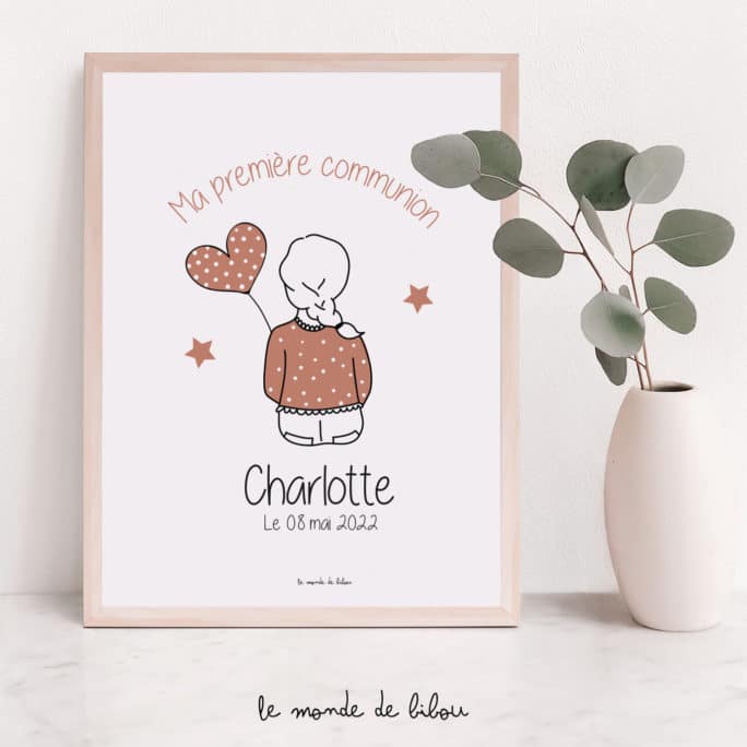 Affiche 1ère Communion personnalisée