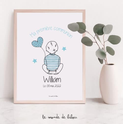 Affiche 1ère Communion personnalisée