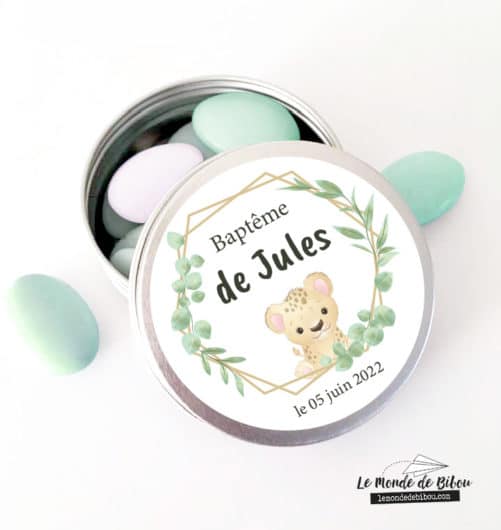 Boîte dragées Bébé lion