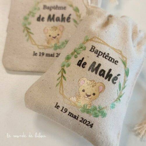 Sac pochon dragées personnalisé