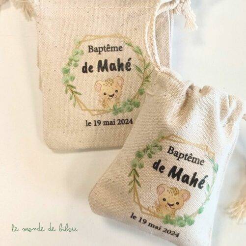 Sac pochon dragées personnalisé