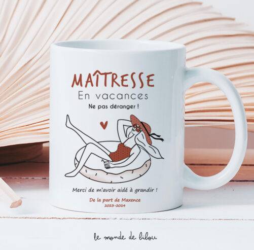 Mug Maîtresse en vacances