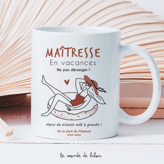 Mug Maîtresse en vacances