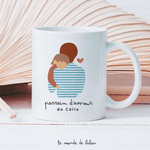 Mug Parrain d'amour personnalisé
