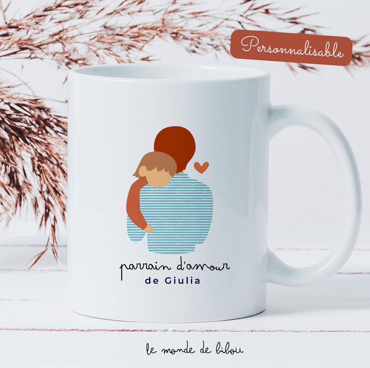 Mug Parrain d'amour personnalisé