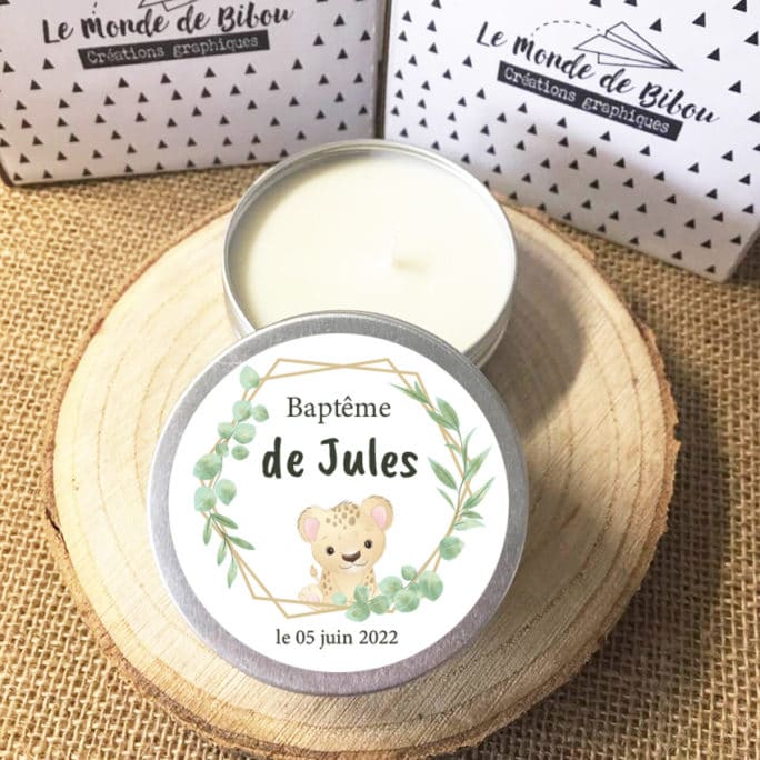 Lot de 10 bougies Bébé lion