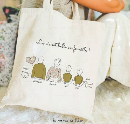 Sac La vie est belle en Famille