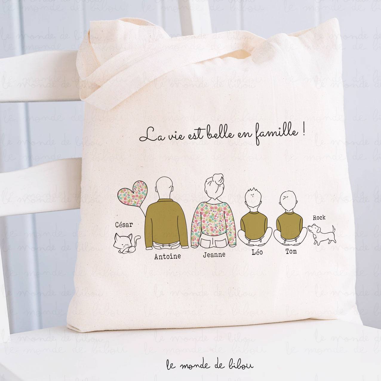 Sac La vie est belle en Famille