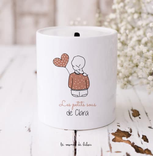 Tirelire Mes petits sous personnalisée