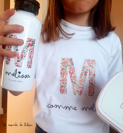 T-Shirt personnalisé Initiale Liberty