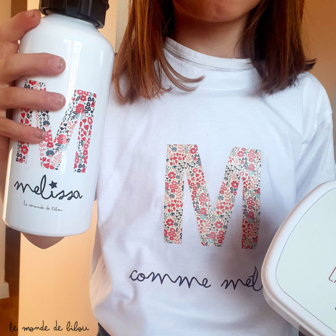 T-Shirt personnalisé Initiale Liberty