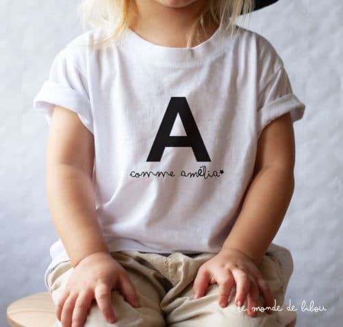 T-Shirt personnalisé Initiale