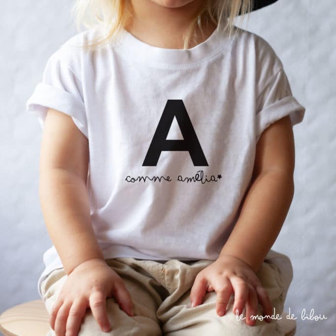 T-Shirt personnalisé Initiale