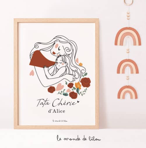 Affiche personnalisée Tata chérie