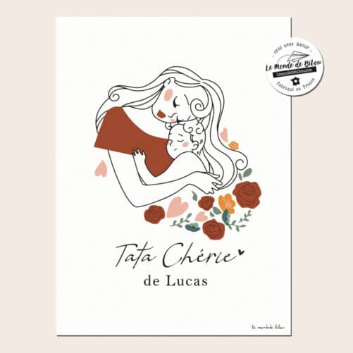 Affiche personnalisée Tata chérie