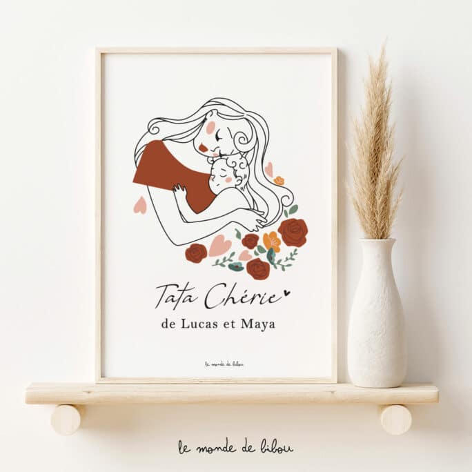 Affiche personnalisée Tata chérie