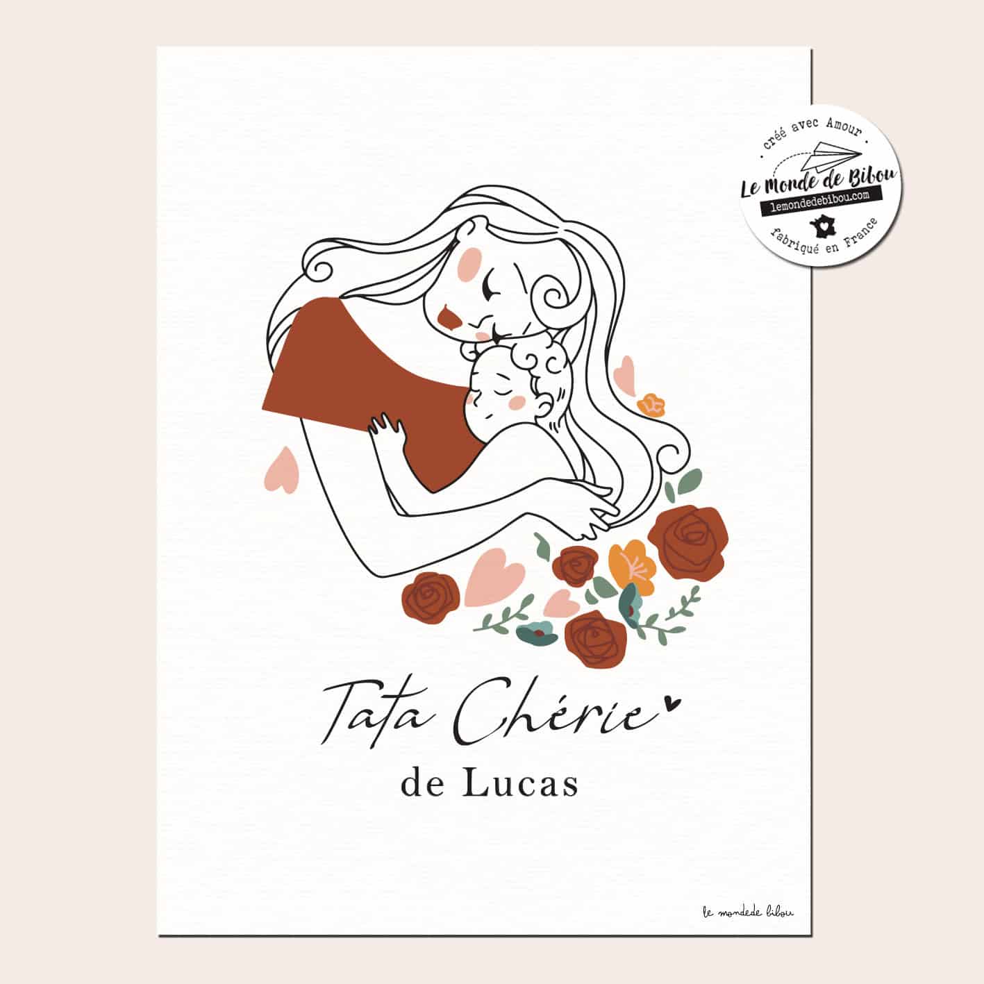 Affiche personnalisée Tata chérie