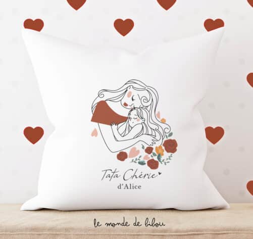 Coussin personnalisé Tata chérie