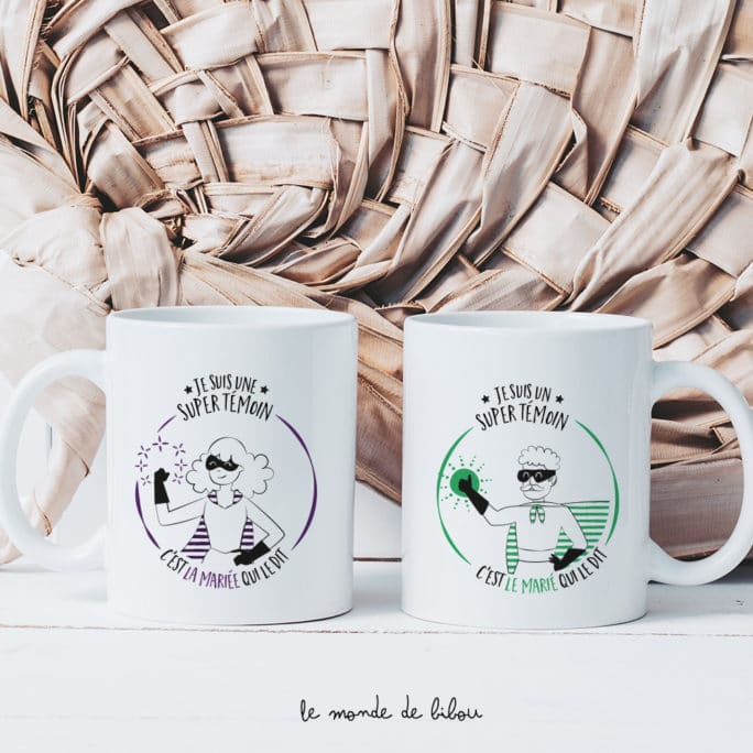 Duo de Mugs témoin Super héros