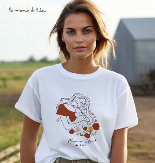 T-shirt personnalisé Maman love