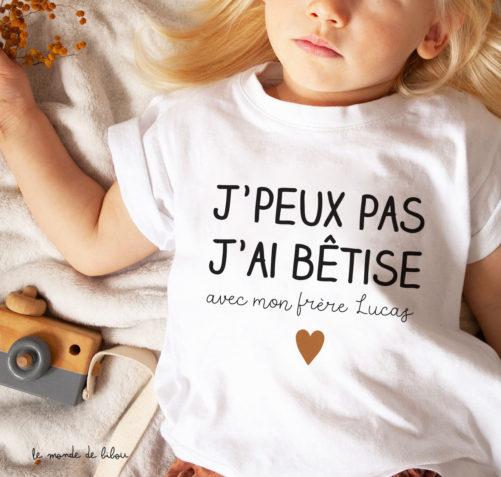 T-Shirt Bêtise frère sœur