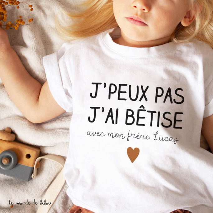 T-Shirt Bêtise frère sœur