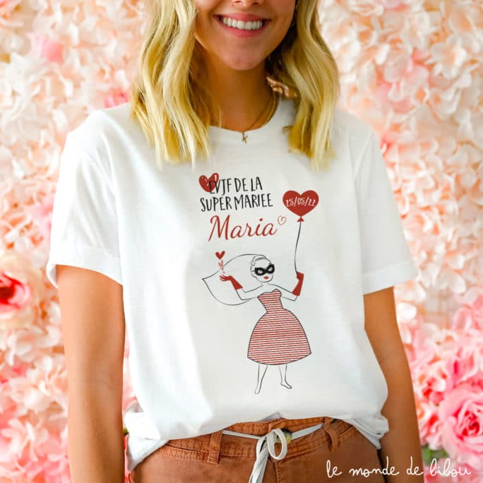 T-shirt EVJF Super Mariée