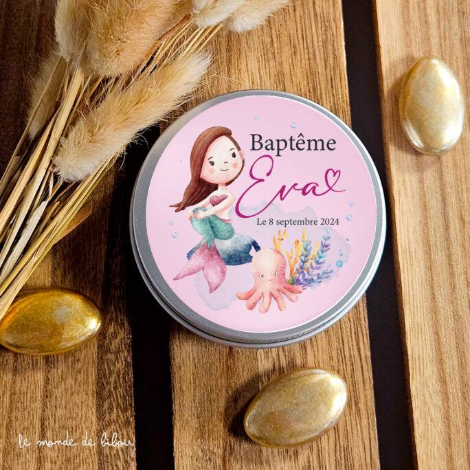 Boîte dragées Sirène