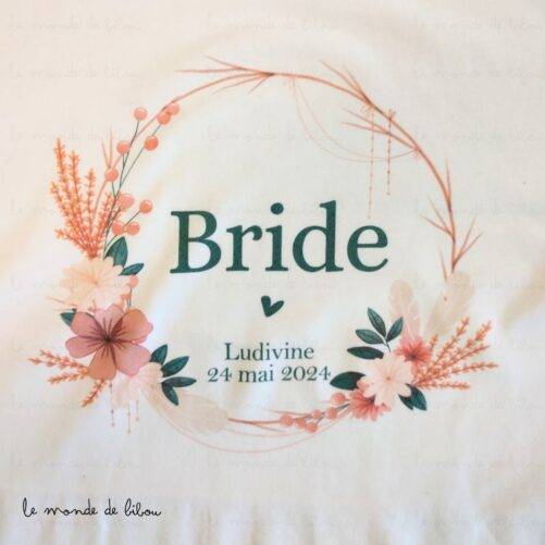 T-shirt personnalisé EVJF Team Bride