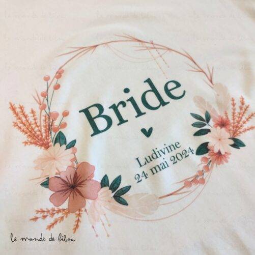 T-shirt personnalisé EVJF Team Bride