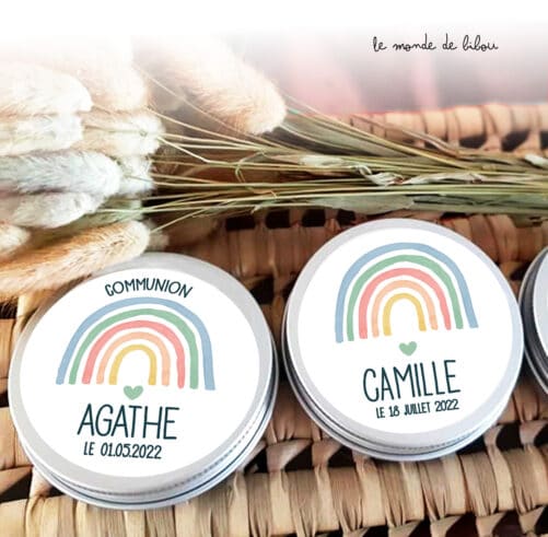Boîte à dragées personnalisée Rainbow