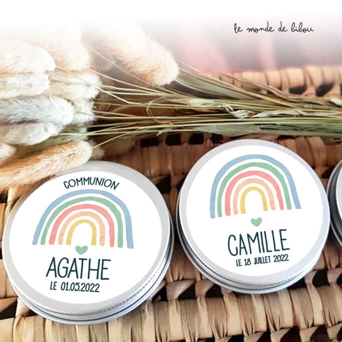 Boîte à dragées personnalisée Rainbow