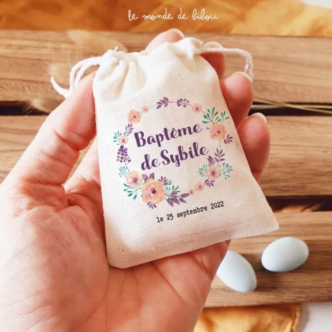 sac à dragées couronne