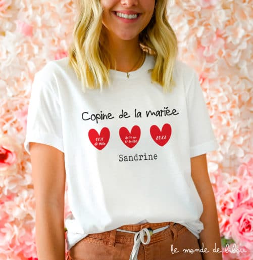 T-shirt Copine de la mariée