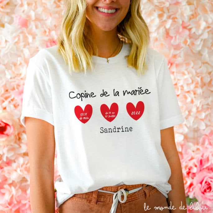 T-shirt Copine de la mariée