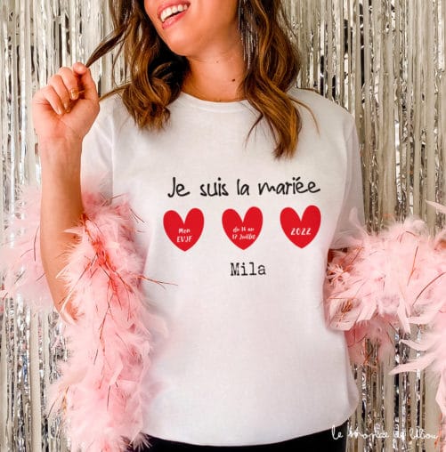 T-shirt Je suis la mariée