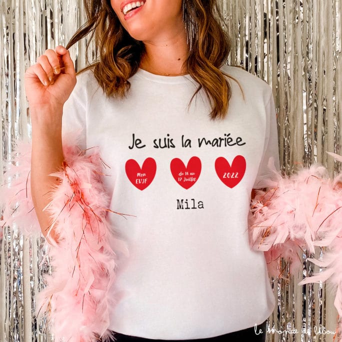 T-shirt Je suis la mariée