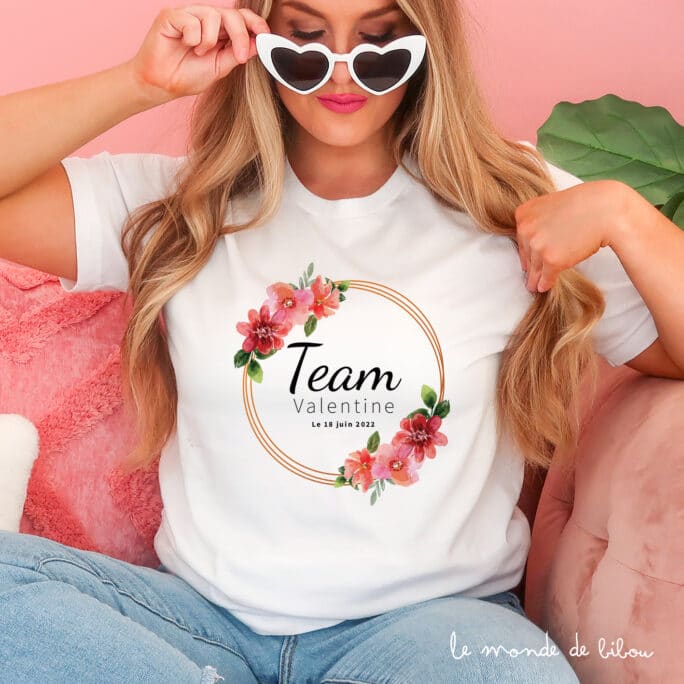 T-shirt EVJF Team Prénom