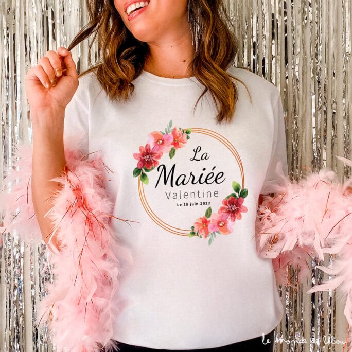 T-shirt EVJF Mariée Prénom