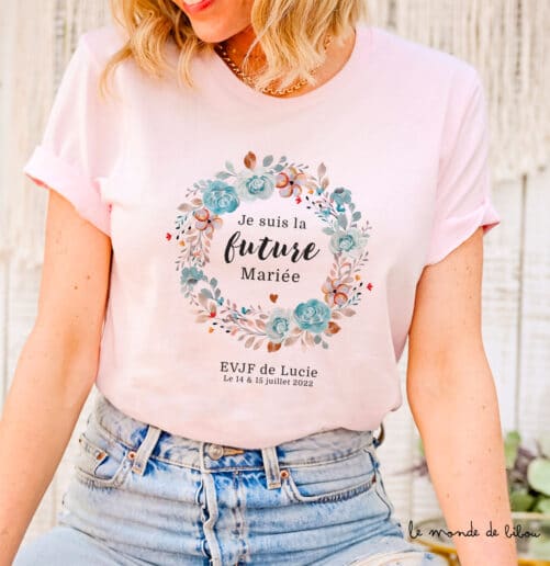 T-shirt EVJF rose Future mariée