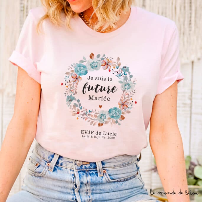 T-shirt EVJF rose Future mariée