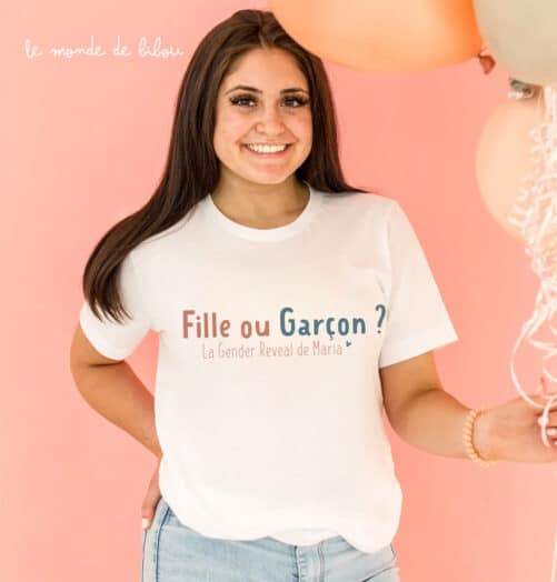 T-shirt Gender Reveal personnalisé