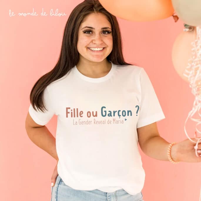 T-shirt Gender Reveal personnalisé