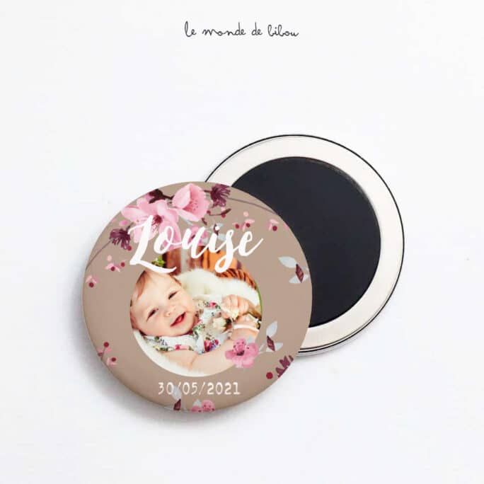 Lot de 10 magnets photo Fleurs
