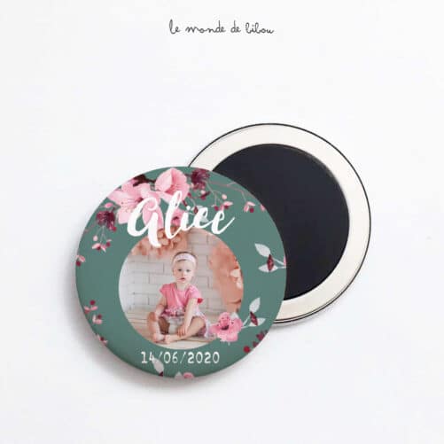 Lot de 10 magnets photo Fleurs