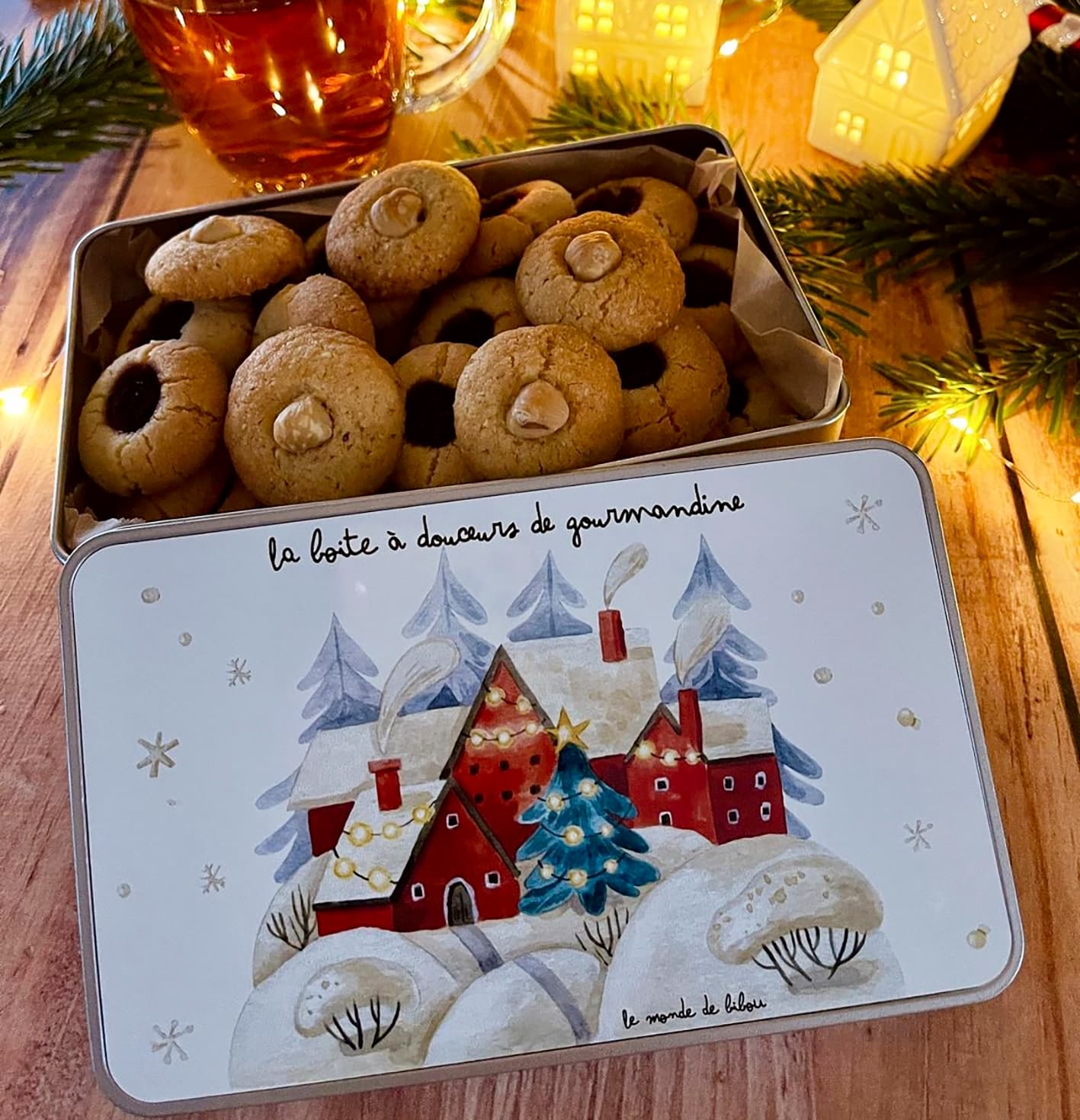 Boîte de Noël rectangulaire