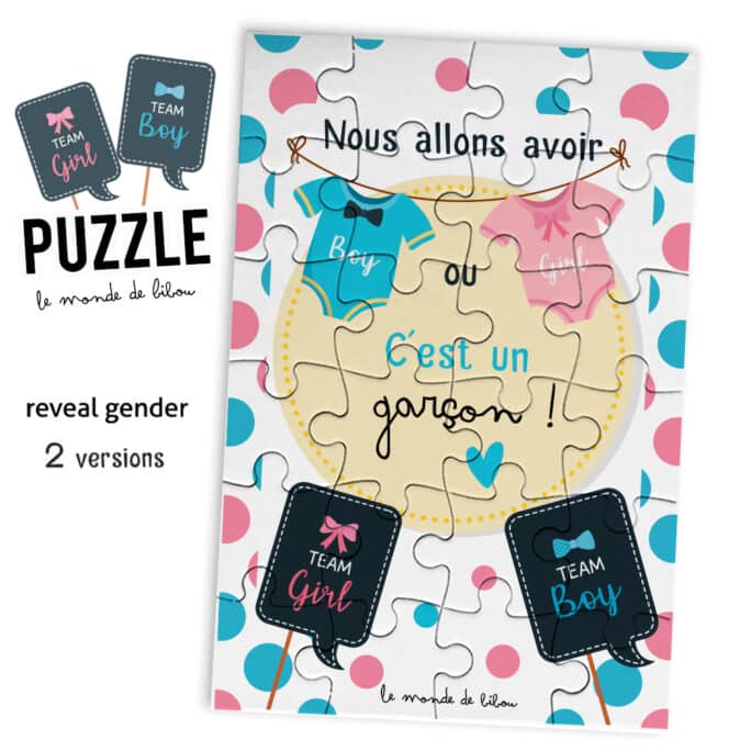 Puzzle Gender reveal