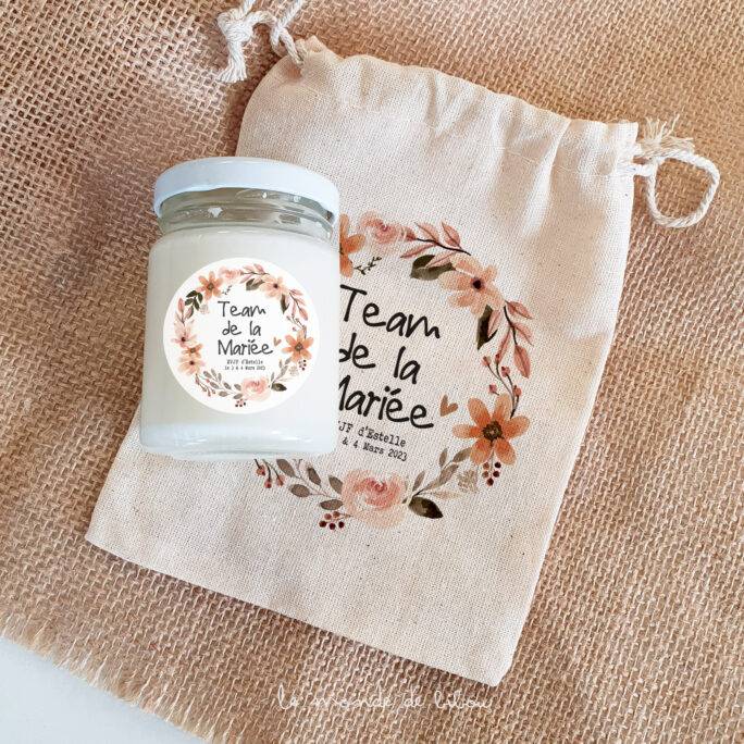 Bougie et Pochon EVJF Terracotta